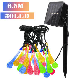 8 Modes Solar String Lights Outdoor Waterproof Multi Color Christmas Lights 650CM/700CM Outdoor Lighting Solar String Lights For Garden Solar Christmas Lights Outdoor Christmas Decorations For Home Lights - 30 LED/50LED