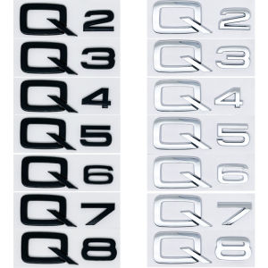 Suitable for Audi Q series car stickers Q2Q3Q5Q7Q8 rear trunk stickers Displacement stickers Tail stickers