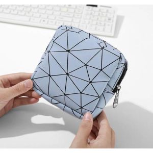 Sanitary Napkin Storage Bag Women Menstrual Pad Pouch Multi-Functional PU Leather Cosmetic Bag