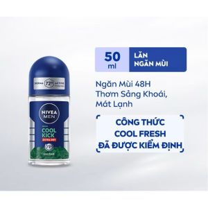 Lăn khử mùi Nivea men dành cho nam OK185 giúp khử mùi khô thoáng không cồn không ố vàng 50ml