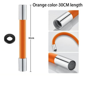 Universal Foaming Extension Tube 360° Rotatable Free Bending Faucet Lengthening Extender Wash Splash Head Anti-freezing and anti-cracking For Wash Basin Faucet Kitchen Supplies