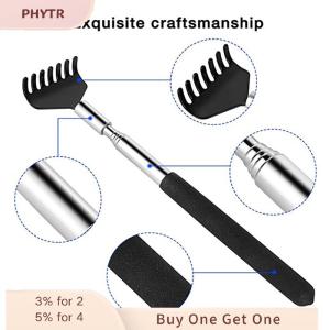 PHYTR HOT Steel Retractable Itching Rake Scratcher Telescopic Massage Tool Back Scratcher