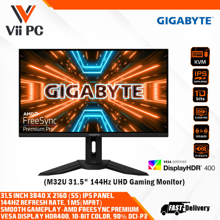 GIGABYTE M32U Inch 144Hz 4K Gaming Monitor, SS IPS, 3840x2160
