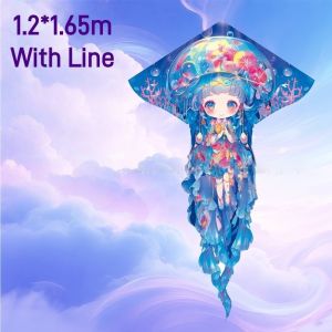 Jellyfish Kites for Children Kites Line Professional Wind Kite Outdoor Games Windsurfing Colorful Butterfly Acquilone Beach Kite