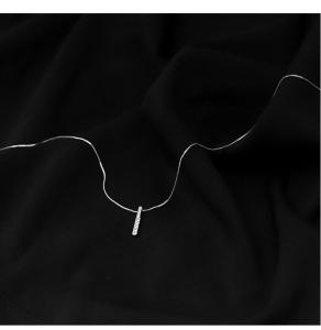 AE925 Pure silver necklace for women collarbone chain ins Minimalist niche design rose gold trendy internet celebrity niche design necklace