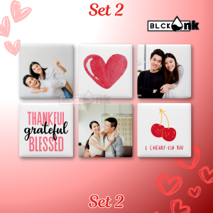 Badge Magnet Valentines day ref magnet customize with free string bag and box