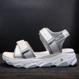 【Free Shipping】Sports Dad Sandals 2025 New Spring/Summer Velcro Platform Shoes Ins Trendy Thick-Soled Height-Increasing Womens Shoes