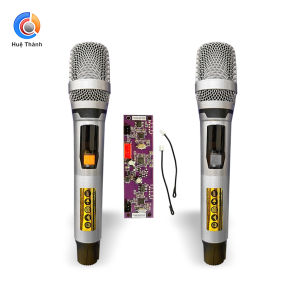 HT-20 (BẠC) Micro không dây Thu sóng tốt Chống hú Độ nhạy cao sử dụng cho các loại loa kéo và Amply