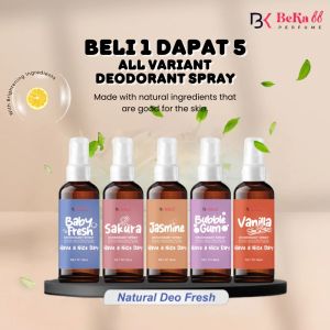 [ BUY 1 GET 5 ] - Naturals Deodorant Spray 60ml - Atasi Masalah Bau Badan dan Ketiak Gelap