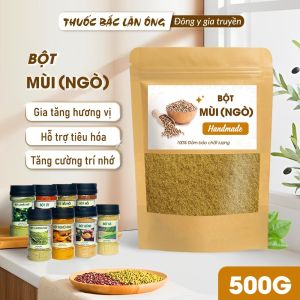 Bột mùi 500g bột ngò nguyên chất gia vị tẩm ướp khử mùi tanh thực phẩm tăng hương vị cho món ăn
