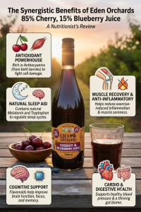Eden Orchards Cherry & Blueberry Juice 750ml No Sugar Added