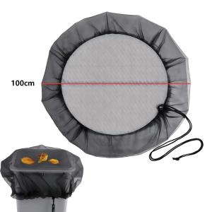 Rain Barrel Mesh Cover Mosquito Proof Drawstring Lid For Outdoor Water Storage