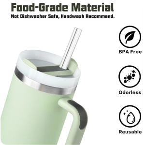 12 inch thick high-temperature resistant high borosilicate glass straw replacement part suitable for STANLEY 40oz