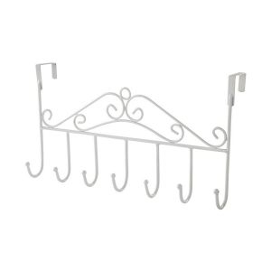 LD-C789 Gantungan Baju Belakang Pintu Multifungsi Tanpa Paku 7 Hook Steel Clothes Hanger Modern