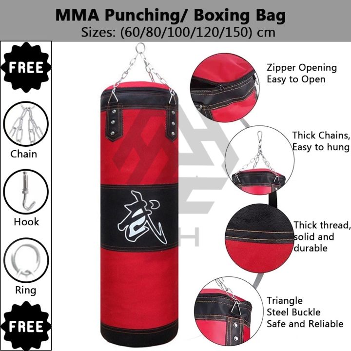 3H Fitness Punching Bag MMA GYM Sanda Muay Thai Kicking Boxing Sand ...