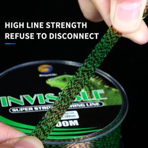 BingoLife Tali Pancing Nilon Panjang 300m Senar Pancing Ukuran 0.13mm~0.5mm Senar Speckle Hijau Invisible Fishing Line