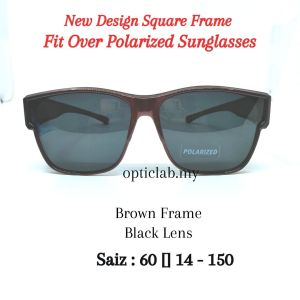 Fit Over Polarized Square Sunglasses for Men and Women - UV Protection - Local Ready Stock - T.A.C Polarized Lenses for Greater Clarity and Eye Protection