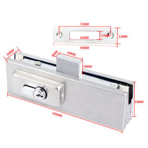 Glass Door Patch Lock Bottom Patch Lock Stainless Steel Glass Door Patch Fitting For Shop Glass Door
