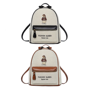 Thực tế PU trường Ba lô cho Trường Đại Học cặp sách nữ sinh với dây đeo điều chỉnh được thiết kế hoạt hình 2025 Ba lô du lịch