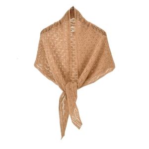 Stylish Crochet Shawl with Hollowout Design Multiuse Flower Shawl for Various Outfit Occasion Triangle Shoulder Wrap