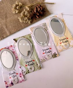 ( isi 100 PCS )Souvenir Pernikahan kaca Bulat Putih Alas Shabby