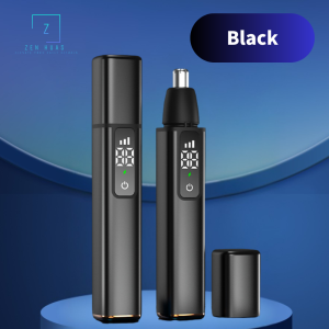 Smart Digital Nose Hair Trimmer – 360° Safe Blade | Type-C Fast Charge | Multi-Use for Nose Ear Eyebrow & More | 10000 RPM Powerful Motor