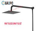 GRIPO 304 stainless 4 in 1 rain shower set Matte Black GP500. 