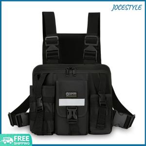กระเป๋าหน้าอกกีฬากลางแจ้งความจุขนาดใหญ่เสื้อกั๊กมัลติฟังก์ชั่นถุงหน้าอก