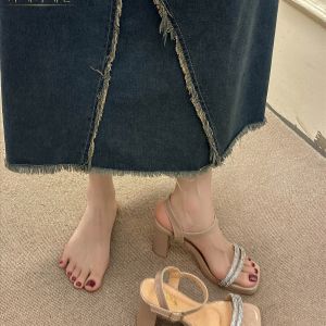 Katerina Fashion Unique High Heels Platform Sandals For Women Adjustment Strap #K-23-6