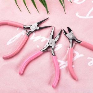Mini Diagonal Pliers Jewelry Pliers Round Pliers Long Nose Pliers Tool Precision Jewelry Making Tools for Bending Small Object Gripping
