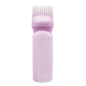 【Grilrigrin】3Pcs New Professional Salon Hair Oil Applicator Bottle 170ml Hair Dye Refillable Bottle Comb Plastic Dispensing Hairdressing Styling Tool
