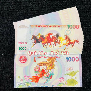 Combo 10 Tờ Tiền Con Ngựa Mã Đáo Thành Công Macao 1000 - Cá Chép Hóa Rồng kỷ niệm đẹp mắt ý nghĩa Năm 2026