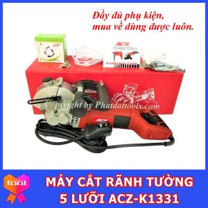 Máy Cắt Rãnh Tường 5 Lưỡi ACZ K1331( 2700W ) - Đầy Đủ Phụ Kiện - Bao Khỏe Bao Bền - Bảo Hành 6 Tháng