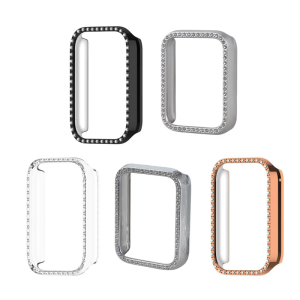 Protective PC Half Enclosure Case for Band 9Pro Smartwatch Adorned with Rhinestones Shield Against Dust Drop Easy to Fit