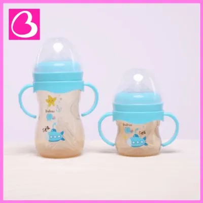 (Tặng ti) Bình sữa PPSU cổ rộng kèm tay cầm Babuu Baby Nhật Bản
