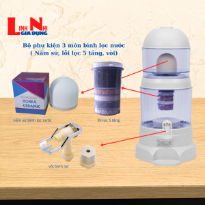 Lõi lọc 5 tầng bình lọc nước gia đình(phụ kiện bình lọc nước) bình lọc 16 đến 23 lít các hãng
