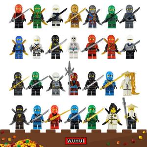 WUHUI 30PCS Ninja Minifigures Toy Building Kit Building Blocks Ninja Ninjago Building Bricks for Preschool Children Ages 3+ Kids Toys Compatible with All Brands
