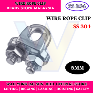 STAINLESS STEEL 304 WIRE ROPE CLIP / WIRE ROPE CLAMP (2MM - 6MM)