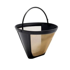 Reusable Coffee Filter Gold Tone Permanent Cone Shape