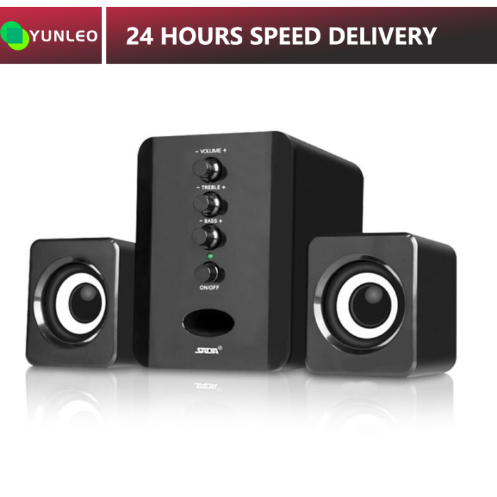 USB wired computer speaker bass stereo music player subwoofer
