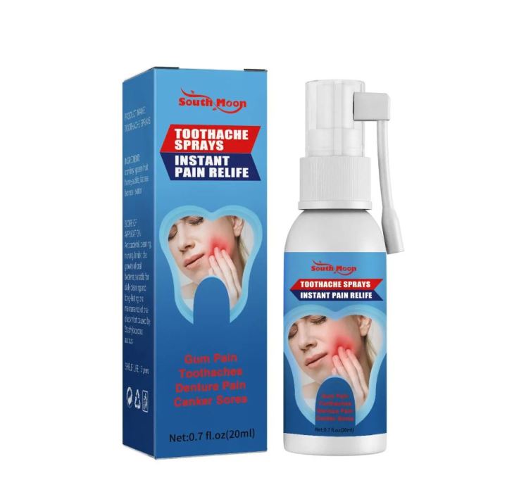 Toothache Spray Instant Teeth Pain Treatment Liquid Relief Denture Pain ...