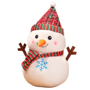 MILAN Cute Soft Snowman New Year Home Decor Ornaments Christmas Gift Animal Dolls Stuffed Dolls Christmas Plush Toy Toys Dolls Stuffed Animal