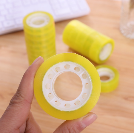 Băng keo trong suốt mini 1 mặt 18MM siêu dính tiện dụng