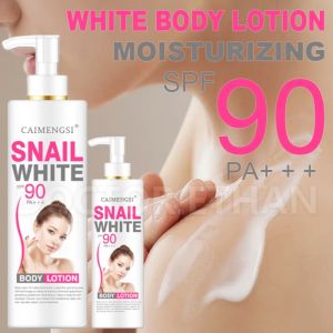 Original CAIMENGSI Moisturizing Snail Whitening Lightening Body Lotion SPF 90 Permanent Whitening Body Lotion Skincare Healthy White Body Lotion Lightening Hydrating Anti Aging Moisturizing Smoothing Skin Care
