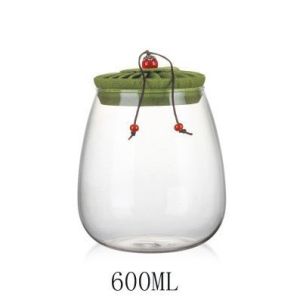 Hũ Thủy Tinh Trang Trí Nắp Vải Phong Cách Bắc Âu Nhiều Màu 600Ml Đựng Trà Đồ Khô Thảo Mộc...
