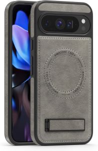 for Google Pixel 10 Pro XL Case with Kickstand [Compatible with Magsafe ] Premium PU Leather Silicone Shockproof Phone Case for Pixel 10/10 Pro CasePixel 9 Pro XL/9A/9 Pro/8 Pro/8