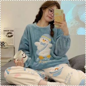 Pajamas Winter Degree Warmth Home Pajamas Comfort Plus Size Funny Cartoon Pattern Soft