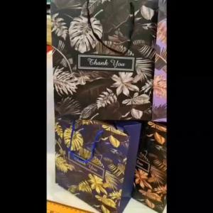 100PCS Paper Bag Goodies Beg Kertas Full Printed Flower size M n L #GKM1001