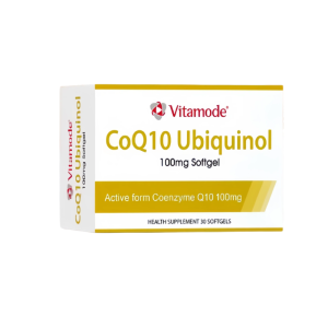 Vitamode CoQ10 Ubiquinol 100mg Heart Health Energy Antioxidant Coenzyme Q10 Supplement KKM Halal Malaysia Active Form 30 Softgels