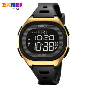 SKMEI นาฬิกาสปอร์ทสำหรับผู้ชาย2189จับเวลาคู่จับเวลานับถอยหลังกันน้ำได้50ม. 43.8มม. หน้าปัดนาฬิกา